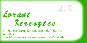 lorant keresztes business card